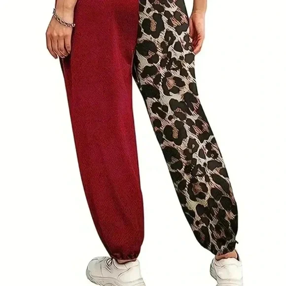Color Block Jogger Pants (Color: Multicolor) - Picture 3 of 3